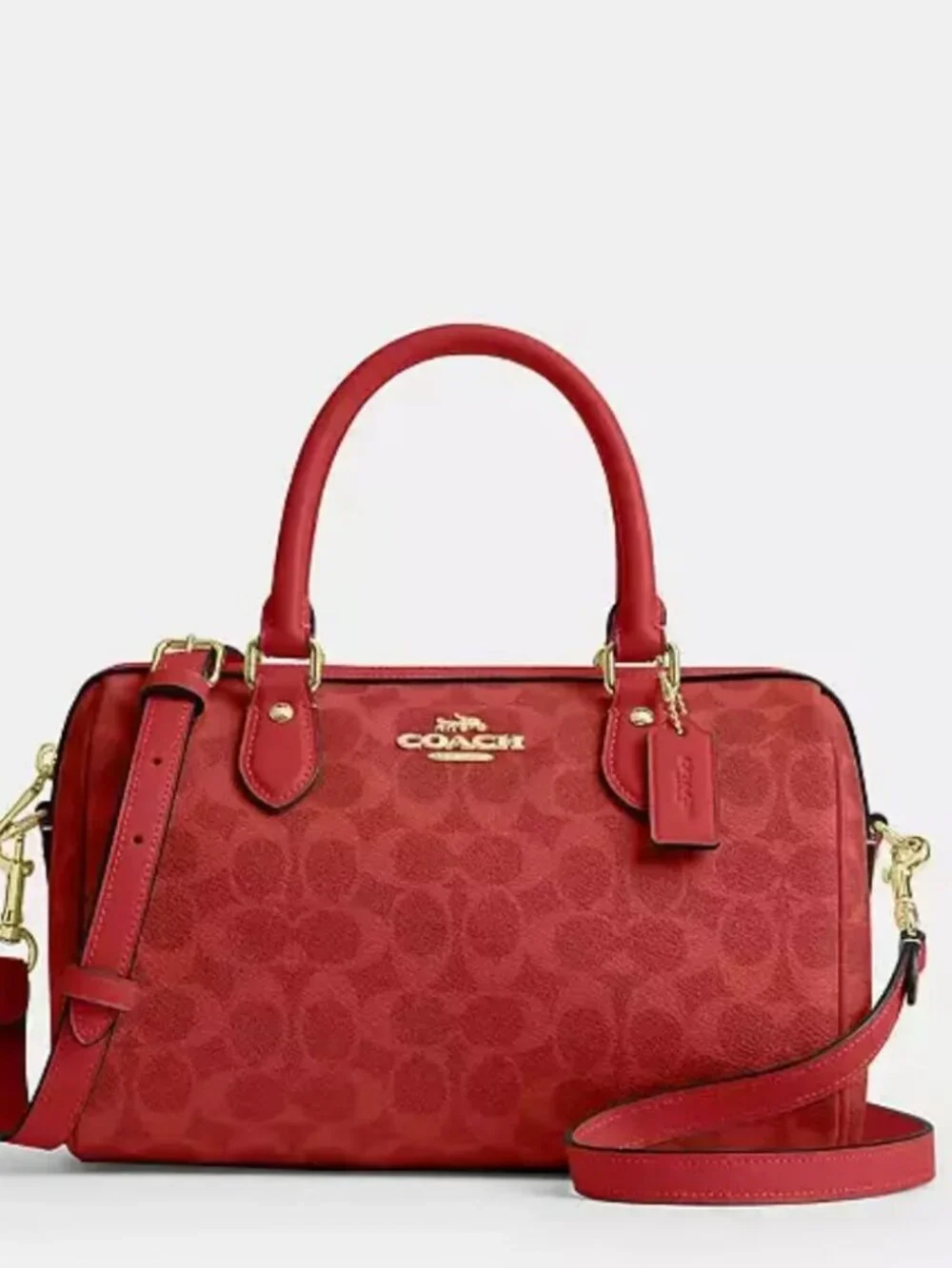 coach Rowan Satchel Bag In Signature Canvas cey39